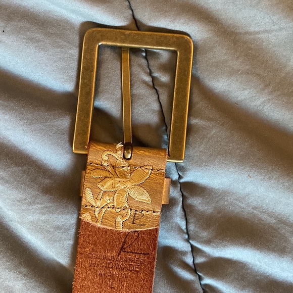 Linea Pelle Leather Belt Floral Gold - large - Picture 8 of 8